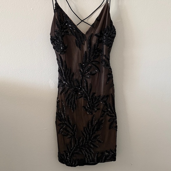 Dresses & Skirts - Black Sequin Sheer Dress
